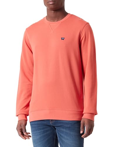 Wrangler Men's Sign Off Crew Sweatshirt, Burnt Sienna, L von Wrangler