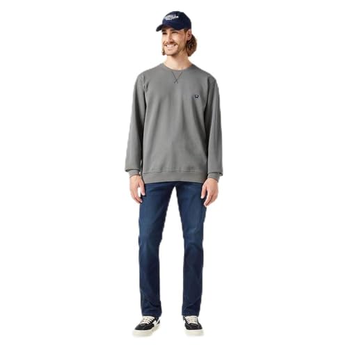 Wrangler Men's Sign Off Crew Sweatshirt, Gun Metal, S von Wrangler