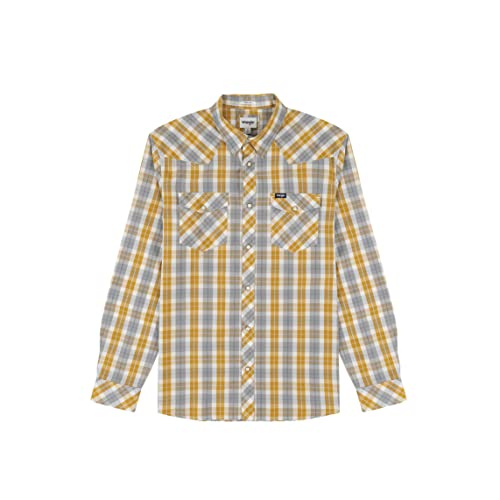 Wrangler Men's Western Shirt, Yellow, Large von Wrangler