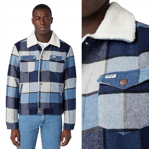 Wrangler Men's Wool Trucker Jacket, Captains Blue, XXL von Wrangler