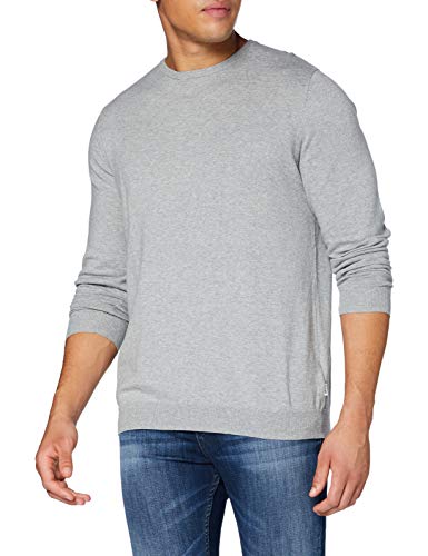 Wrangler Mens Crew Knit Pullover Sweater, Grey Mel, XL von Wrangler