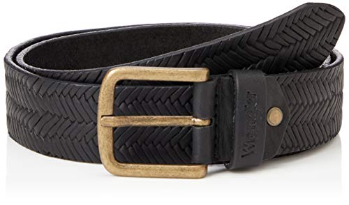 Wrangler Mens Structured Belt, Black, 95 von Wrangler