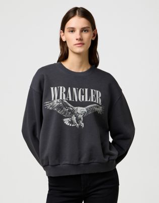 Wrangler Oversized Sweat Faded Black Größe XS Wrangler Oversized Sweat Faded Black Größe XS von Wrangler