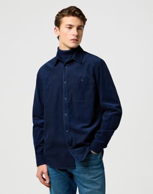 Wrangler Regular 1 Pocket Corduroy Shirt Navy Größe XXL Wrangler Regular 1 Pocket Corduroy Shirt Navy Größe XXL von Wrangler