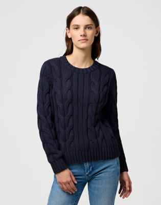 Wrangler Regular Cable Knit Crew Dark Navy Größe XS Wrangler Regular Cable Knit Crew Dark Navy Größe XS von Wrangler