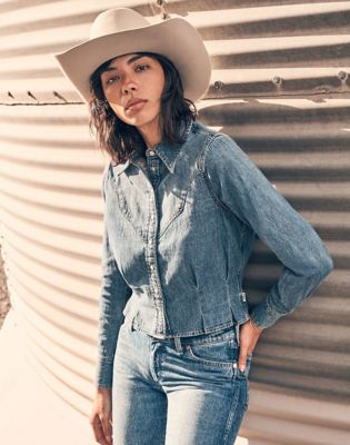 Wrangler Regular Femme Peplum Shirt Light Hand Größe XXL von Wrangler