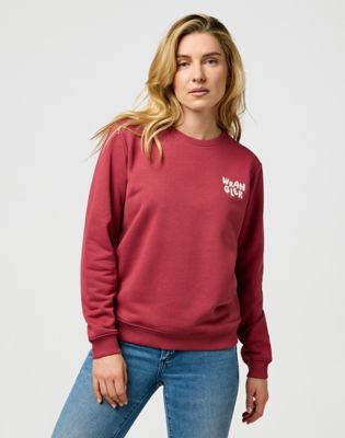 Wrangler Regular Logo Sweat Earth Red Größe XS von Wrangler