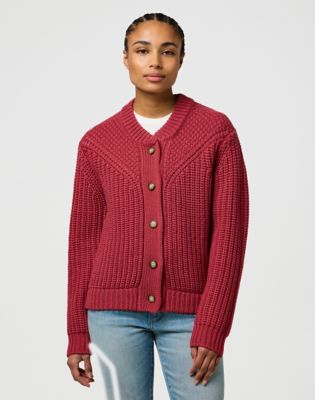 Wrangler Regular Western Cardigan Earth Red Größe XXL von Wrangler