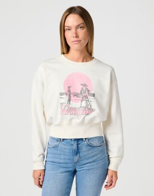 Wrangler Relaxed Sweatshirt Vintage White Größe XS von Wrangler