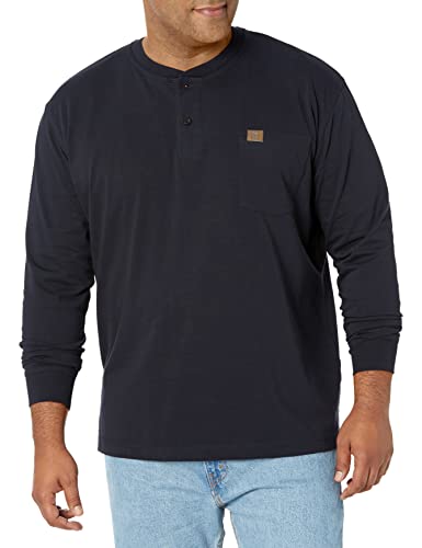 Wrangler Riggs Workwear Henley Herren Langarm - Blau - X-Groß von Wrangler