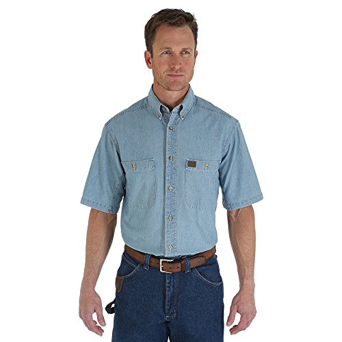 Wrangler Riggs Workwear Herren Chambray Arbeitshemd, hellblau, XX-Large von Wrangler