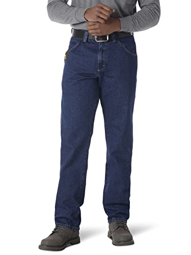 Wrangler Riggs Workwear Herren Jeans Relaxed Fit Five Pocket, Antik Indigo, 42W / 30L von Wrangler
