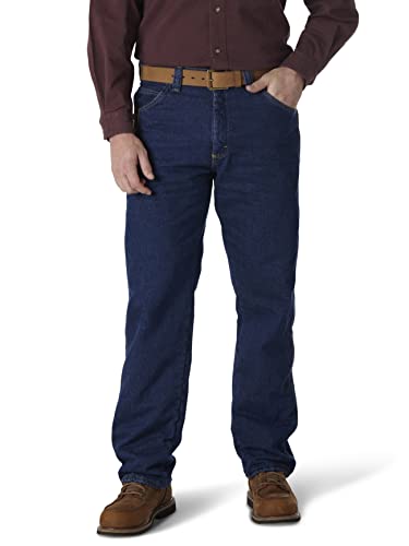 Wrangler Herren Gefütterte Jeans mit lockerer Passform Arbeitshose, Antik Indigo, 32W / 30L von Wrangler