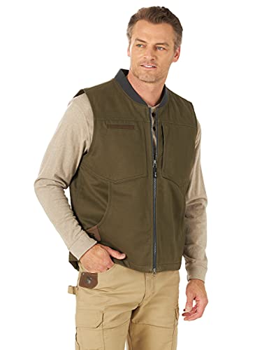 Wrangler Riggs Workwear Herren Robuste Arbeitsweste Work Utility Oberbekleidung, Loden, L von Wrangler