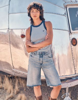 Wrangler Ringer Tank Mazarine Blue Größe S von Wrangler