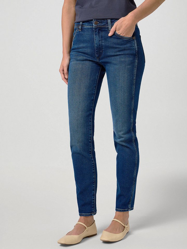 Wrangler Slim-fit-Jeans Supersoft & Superstretch - PIPER SUBTLE SHADOW Mittlere Leibhöhe, Knöchellang von Wrangler