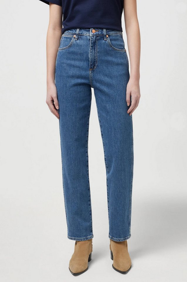 Wrangler Straight-Jeans High Waist Mom Jeans - MOM STRAIGHT WINTER HUE von Wrangler