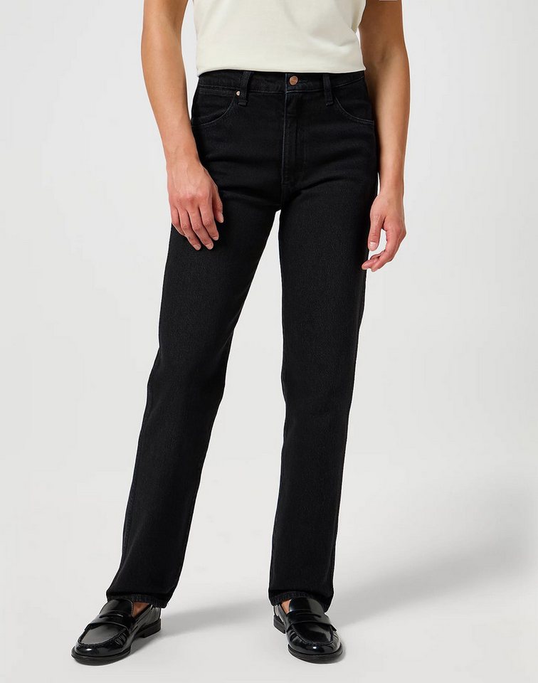 Wrangler Straight-Jeans reguläre, gerade Beinform - SUNSET BLACK/ SUGARCOVE von Wrangler