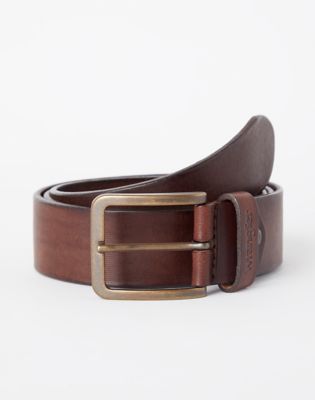 Wrangler Structured Leather Belt Brown Größe 105 von Wrangler