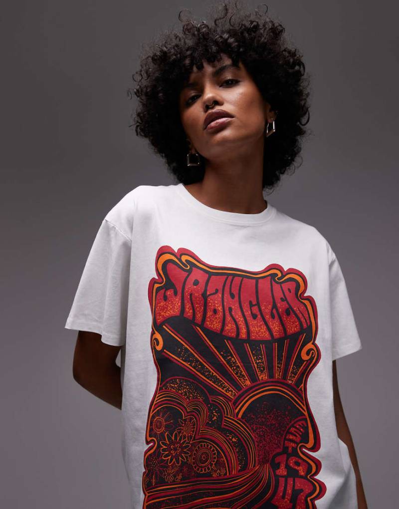 Wrangler - T-Shirt in Weiß mit Grafikprint auf der Brust von Wrangler