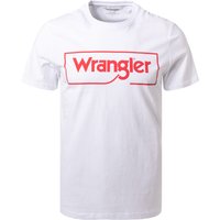 Wrangler Herren T-Shirt weiß Baumwolle von Wrangler