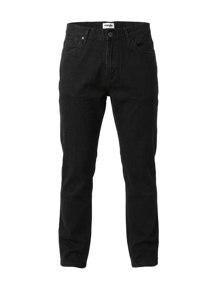 Wrangler Tapered-fit-Jeans Leicht & Supersoft ohne Stretch - RIVER RINSE BLACK mittlere Leibhöhe, Regular Fit von Wrangler