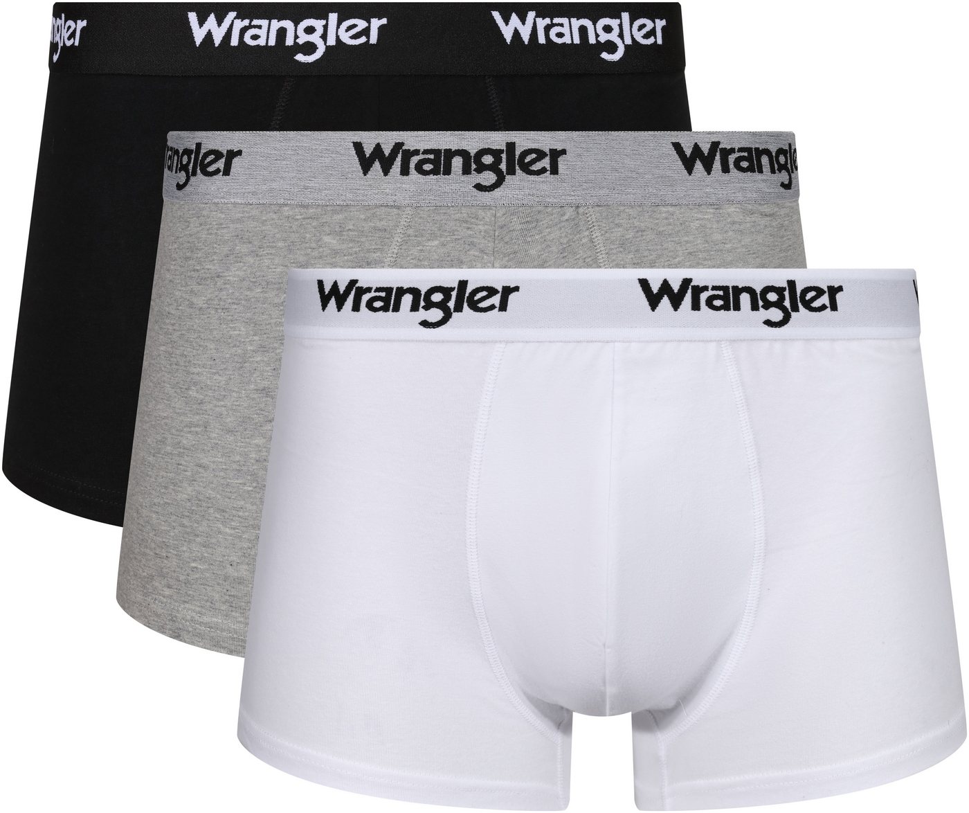 Wrangler Boxer MASSON (3er Pack) dehnbarer, elastischer Logobund von Wrangler
