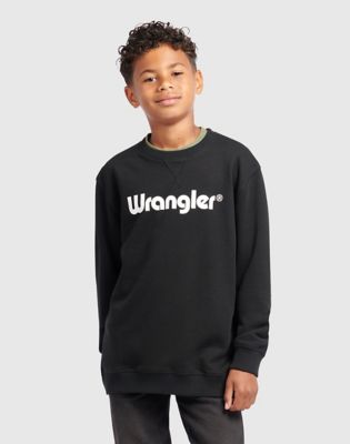 Wrangler Tubular Crew Hoodie Black Größe 12/13 von Wrangler