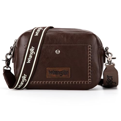 Wrangler Umhängetasche für Damen, trendige Kamera-Snapshot-Tasche mit breitem Riemen, Small Wrangler Umhängetasche für Damen, trendige Kamera-Snapshot-Tasche mit breitem Riemen, Small von Wrangler