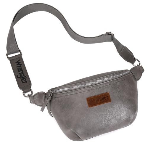 Wrangler Vintage Sling Bag für Damen und Herren, Brusttasche, Hüfttasche, Crossbody-Tasche, Graue Tragetasche, Tragetasche von Wrangler