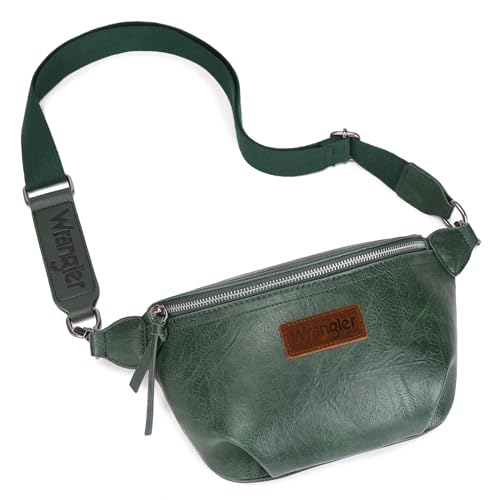 Wrangler Vintage Sling Bag für Damen und Herren, Brusttasche, Hüfttasche, Crossbody-Tasche, Grüne Tragetasche, Tragetasche von Wrangler