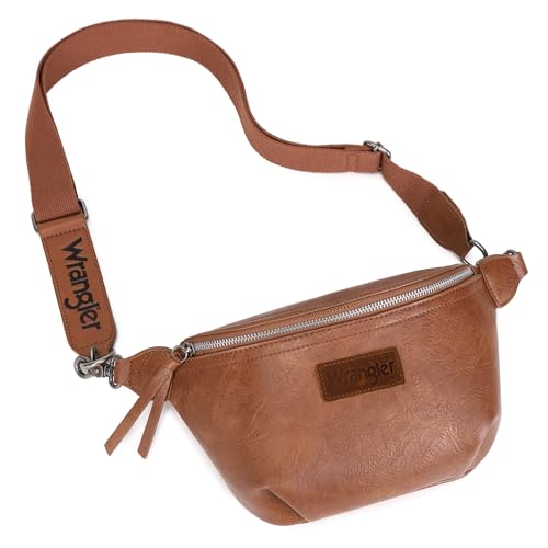 Wrangler Vintage Sling Bag für Damen und Herren, Brusttasche, Hüfttasche, Crossbody-Tasche, Braune Tragetasche, Tragetasche von Wrangler