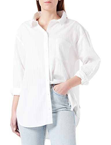 Wrangler Women's 1 PKT Shirt, White, Small von Wrangler