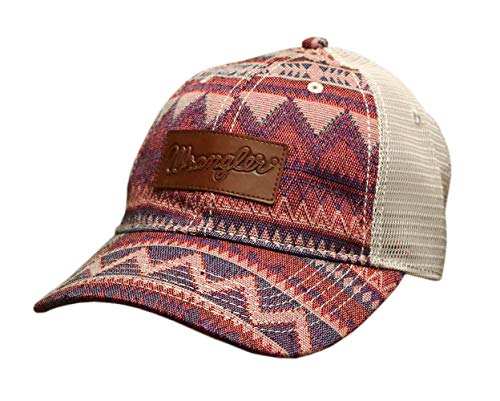Wrangler Women's Aztec Patch Mesh Back Adjustable Snapback Hat-Brown von Wrangler