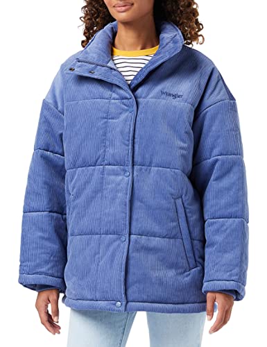 Wrangler Damen Corduroy Puffer Jacket, Fjord Blue, s von Wrangler