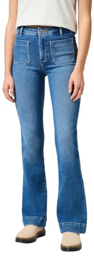 Wrangler Women's Flare Raven Jeans, Black, W33 / L34 von Wrangler