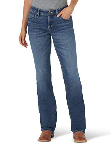 Wrangler Women's Misses Q-Baby Mid Rise Boot Cut Ultimate Riding Jean, Briley, 3W x 32L von Wrangler