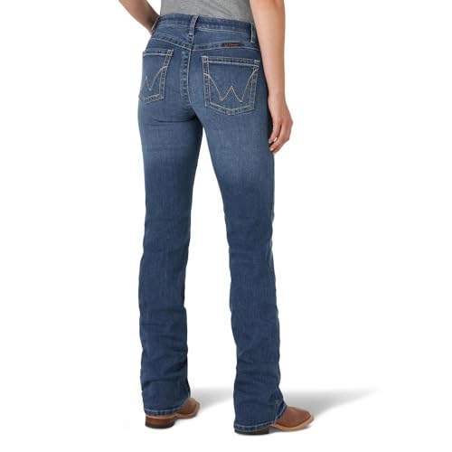 Wrangler Women's Misses Q-Baby Mid Rise Boot Cut Ultimate Riding Jean, Briley, 3W x 32L von Wrangler