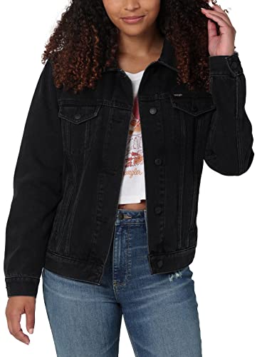 Wrangler Women's Relaxed Fit Memory Maker Jean Jacket, Carbon, Small von Wrangler
