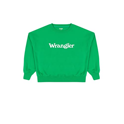 Wrangler Women's Relaxed Sweatshirt Sweater, Green, Large von Wrangler