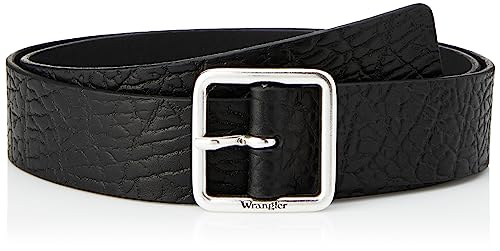 Wrangler Women's Square Buckle Belt, Black, 90 von Wrangler