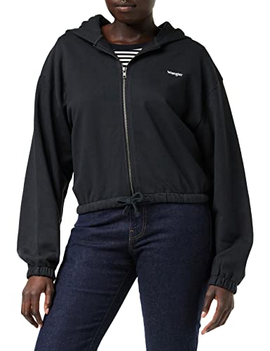 Wrangler Women's Zip Hoodie Sweatshirt, Faded Black, X-Large von Wrangler