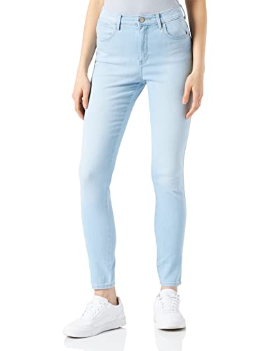 Wrangler Womens HIGH Rise Skinny, Soft Blue, W27 / L32 von Wrangler