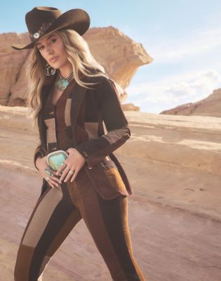 Wrangler Wrangler x Lainey Wilson Patchwork Blazer Corduroy Größe L von Wrangler