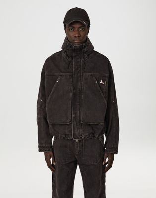 Wrangler Wrangler x ROA Volano Denim Jacket Demitasse Brown Größe L von Wrangler