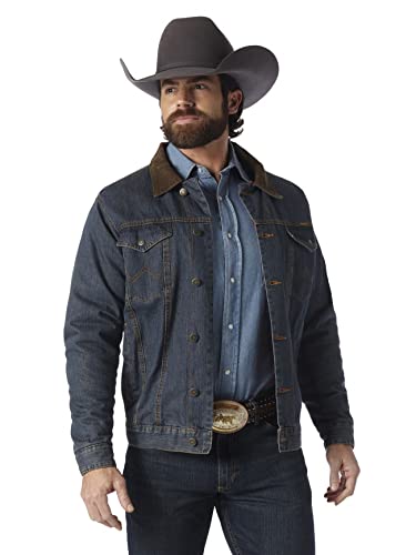 Wrangler Herren Western-stil Gefütterte ال بر بل اللل ل ربا Gefütterte im Western-stil. Jeansjacken, Denim/Decke, M EU von Wrangler