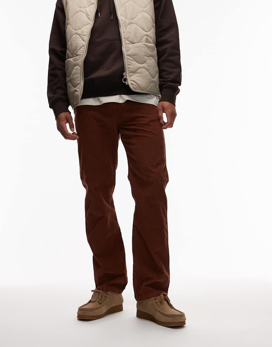 Wrangler x Stranger Things - 13MWZ Original Cowboy - Straight-Fit-Jeans aus Cord in Braun-Brown von Wrangler