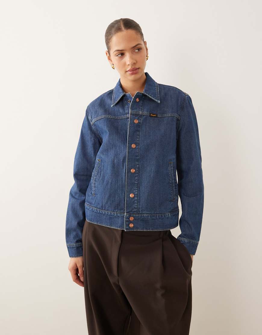 Wrangler x Stranger Things - Nancy - Jeansjacke in Blau von Wrangler