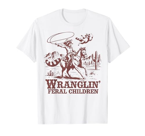 Wranglin' Feral Kids Lustiger Waschbär Western Mom Country T-Shirt Wranglin' Feral Kids Lustiger Waschbär Western Mom Country T-Shirt von Wranglin’ Feral Kids Funny Raccoon Western Mom