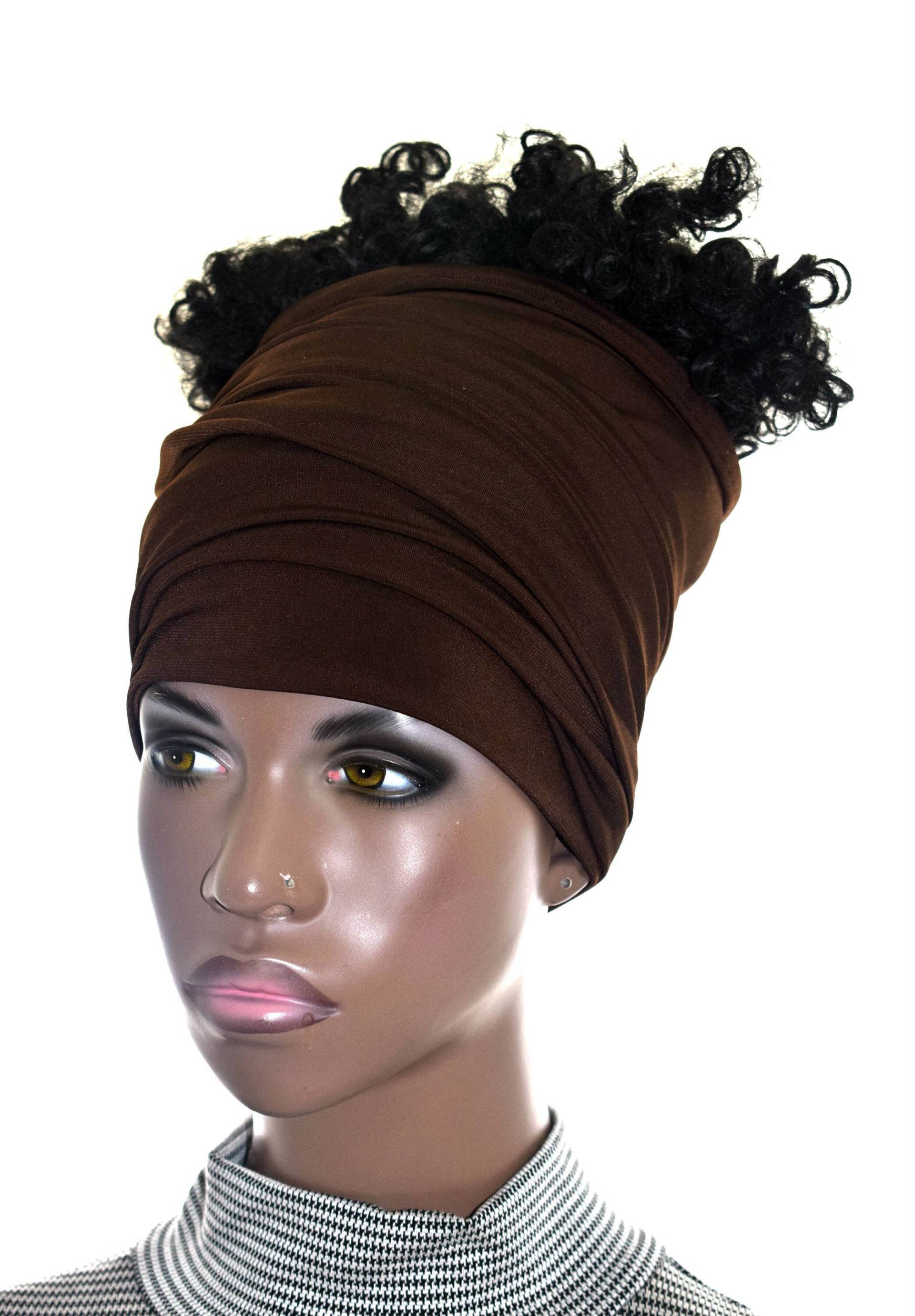 Braun Tube Wrap - Kopfbedeckung Kopfschmuck Frauen Boho Headwear-Ready Wrap-Fashion Headwear Braun Tube Wrap - Kopfbedeckung Kopfschmuck Frauen Boho Headwear-Ready Wrap-Fashion Headwear von WrapWithJahfya